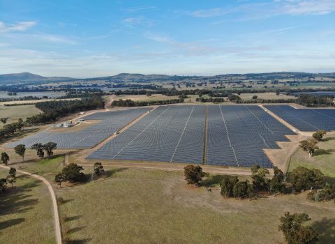 Glenrowan West Solar Farm, Partial Aerial.