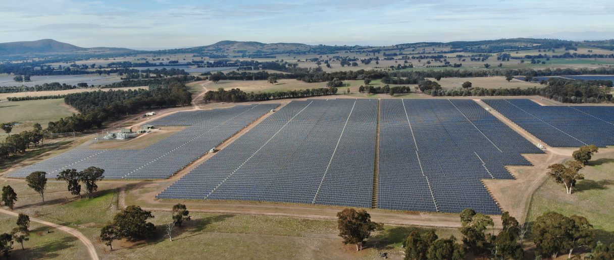 Glenrowan West Solar Farm, Partial Aerial.